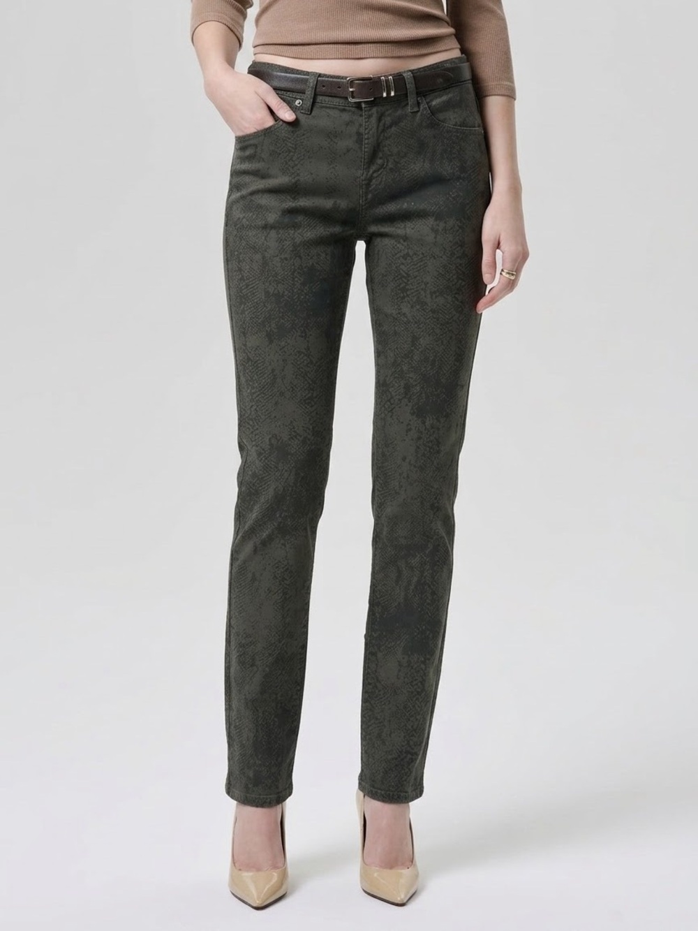 CITIZENS OF HUMANITY Women's Mandy High Waist Retro Slim Roll Up Pants - Sz 27
